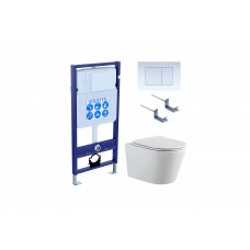 Комплект инсталляции с подвесным унитазом AQUATEK с сиденьем и кнопкой Set AQUATEK ВЕГА-009 4в1 Комплект инсталляции с подвесным унитазом AQUATEK с сиденьем и кнопкой Set AQUATEK ВЕГА-009 4в1